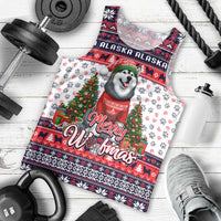 Alaska Merry Woofmas Men Tank Top Christmas Dog Art Style - Wonder Print Shop