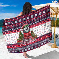 Alaska Merry Woofmas Sarong Christmas Dog Art Style - Wonder Print Shop
