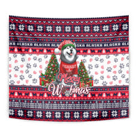Alaska Merry Woofmas Tapestry Christmas Dog Art Style - Wonder Print Shop
