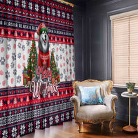 Alaska Merry Woofmas Window Curtain Christmas Dog Art Style - Wonder Print Shop