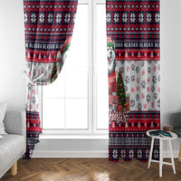 Alaska Merry Woofmas Window Curtain Christmas Dog Art Style - Wonder Print Shop