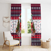 Alaska Merry Woofmas Window Curtain Christmas Dog Art Style - Wonder Print Shop