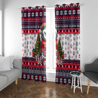 Alaska Merry Woofmas Window Curtain Christmas Dog Art Style - Wonder Print Shop