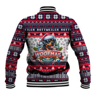 Rottweiler Merry Woofmas Baseball Jacket Christmas Dog Art Style - Wonder Print Shop