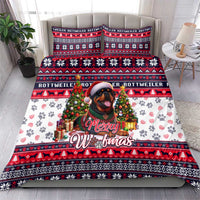 Rottweiler Merry Woofmas Bedding Set Christmas Dog Art Style - Wonder Print Shop