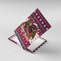 Rottweiler Merry Woofmas Canvas Wall Art Christmas Dog Art Style - Wonder Print Shop