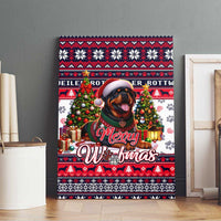 Rottweiler Merry Woofmas Canvas Wall Art Christmas Dog Art Style - Wonder Print Shop