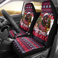 Rottweiler Merry Woofmas Car Seat Cover Christmas Dog Art Style - Wonder Print Shop