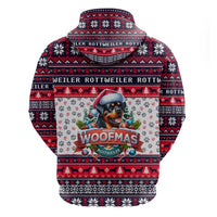 Rottweiler Merry Woofmas Hoodie Christmas Dog Art Style - Wonder Print Shop
