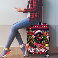 Rottweiler Merry Woofmas Luggage Cover Christmas Dog Art Style - Wonder Print Shop
