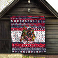 Rottweiler Merry Woofmas Quilt Christmas Dog Art Style - Wonder Print Shop