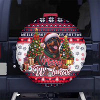 Rottweiler Merry Woofmas Spare Tire Cover Christmas Dog Art Style - Wonder Print Shop