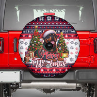 Rottweiler Merry Woofmas Spare Tire Cover Christmas Dog Art Style - Wonder Print Shop