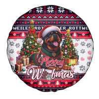 Rottweiler Merry Woofmas Spare Tire Cover Christmas Dog Art Style - Wonder Print Shop