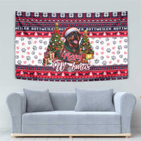 Rottweiler Merry Woofmas Tapestry Christmas Dog Art Style - Wonder Print Shop