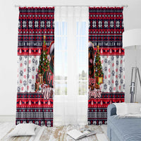 Rottweiler Merry Woofmas Window Curtain Christmas Dog Art Style - Wonder Print Shop