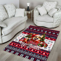 Corgi Merry Woofmas Area Rug Christmas Dog Art Style - Wonder Print Shop