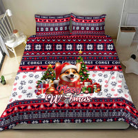 Corgi Merry Woofmas Bedding Set Christmas Dog Art Style - Wonder Print Shop