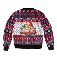 Corgi Merry Woofmas Bomber Jacket Christmas Dog Art Style - Wonder Print Shop