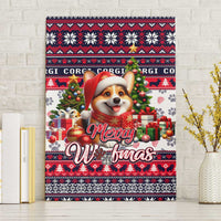 Corgi Merry Woofmas Canvas Wall Art Christmas Dog Art Style - Wonder Print Shop