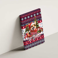 Corgi Merry Woofmas Canvas Wall Art Christmas Dog Art Style - Wonder Print Shop