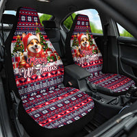 Corgi Merry Woofmas Car Seat Cover Christmas Dog Art Style - Wonder Print Shop
