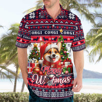 Corgi Merry Woofmas Hawaiian Shirt Christmas Dog Art Style - Wonder Print Shop