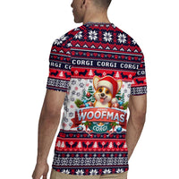 Corgi Merry Woofmas Rugby Jersey Christmas Dog Art Style - Wonder Print Shop
