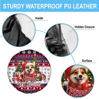 Corgi Merry Woofmas Spare Tire Cover Christmas Dog Art Style - Wonder Print Shop