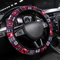 Corgi Merry Woofmas Steering Wheel Cover Christmas Dog Art Style - Wonder Print Shop