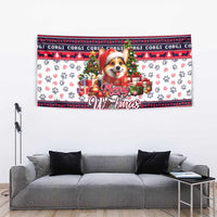 Corgi Merry Woofmas Tapestry Christmas Dog Art Style - Wonder Print Shop