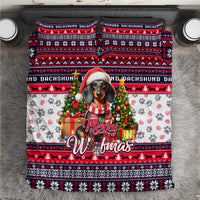 Dachshund Merry Woofmas Bedding Set Christmas Dog Art Style - Wonder Print Shop
