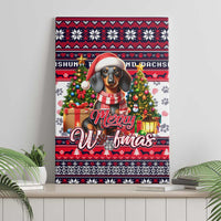 Dachshund Merry Woofmas Canvas Wall Art Christmas Dog Art Style - Wonder Print Shop