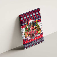 Dachshund Merry Woofmas Canvas Wall Art Christmas Dog Art Style - Wonder Print Shop