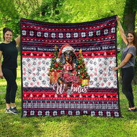 Dachshund Merry Woofmas Quilt Christmas Dog Art Style - Wonder Print Shop