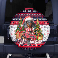 Dachshund Merry Woofmas Spare Tire Cover Christmas Dog Art Style - Wonder Print Shop