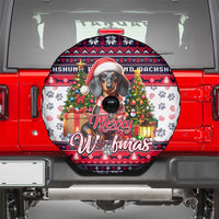 Dachshund Merry Woofmas Spare Tire Cover Christmas Dog Art Style - Wonder Print Shop