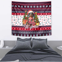 Dachshund Merry Woofmas Tapestry Christmas Dog Art Style - Wonder Print Shop