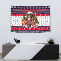 Dachshund Merry Woofmas Tapestry Christmas Dog Art Style - Wonder Print Shop