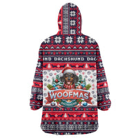 Dachshund Merry Woofmas Wearable Blanket Hoodie Christmas Dog Art Style - Wonder Print Shop