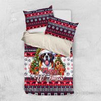 Saint Bernard Merry Woofmas Bedding Set Christmas Dog Art Style - Wonder Print Shop