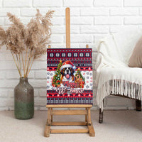 Saint Bernard Merry Woofmas Canvas Wall Art Christmas Dog Art Style - Wonder Print Shop