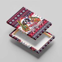 Saint Bernard Merry Woofmas Canvas Wall Art Christmas Dog Art Style - Wonder Print Shop