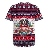 Saint Bernard Merry Woofmas Rugby Jersey Christmas Dog Art Style - Wonder Print Shop
