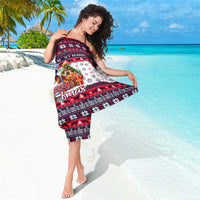 Saint Bernard Merry Woofmas Sarong Christmas Dog Art Style - Wonder Print Shop