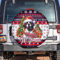 Saint Bernard Merry Woofmas Spare Tire Cover Christmas Dog Art Style - Wonder Print Shop