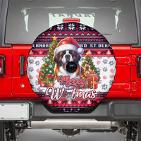 Saint Bernard Merry Woofmas Spare Tire Cover Christmas Dog Art Style - Wonder Print Shop