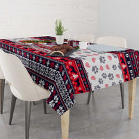 Saint Bernard Merry Woofmas Tablecloth Christmas Dog Art Style - Wonder Print Shop