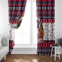 Saint Bernard Merry Woofmas Window Curtain Christmas Dog Art Style - Wonder Print Shop
