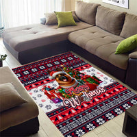 German Shepherd Merry Woofmas Area Rug Christmas Dog Art Style - Wonder Print Shop